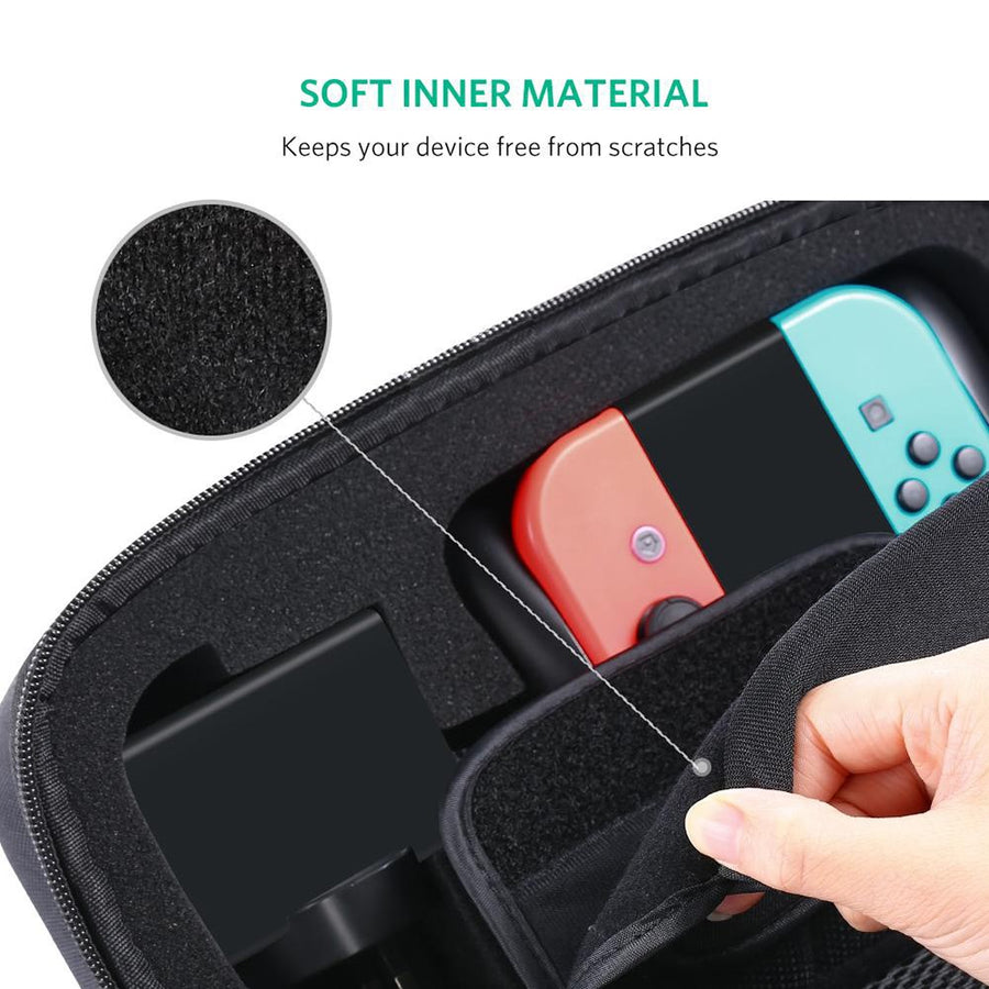 UGREEN Oxford Cloth Storage Bag Hard Shell Case for Nintendo Switch