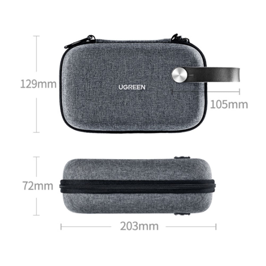 UGREEN Electronic Accessories Organizer Double Zipper Multi-function