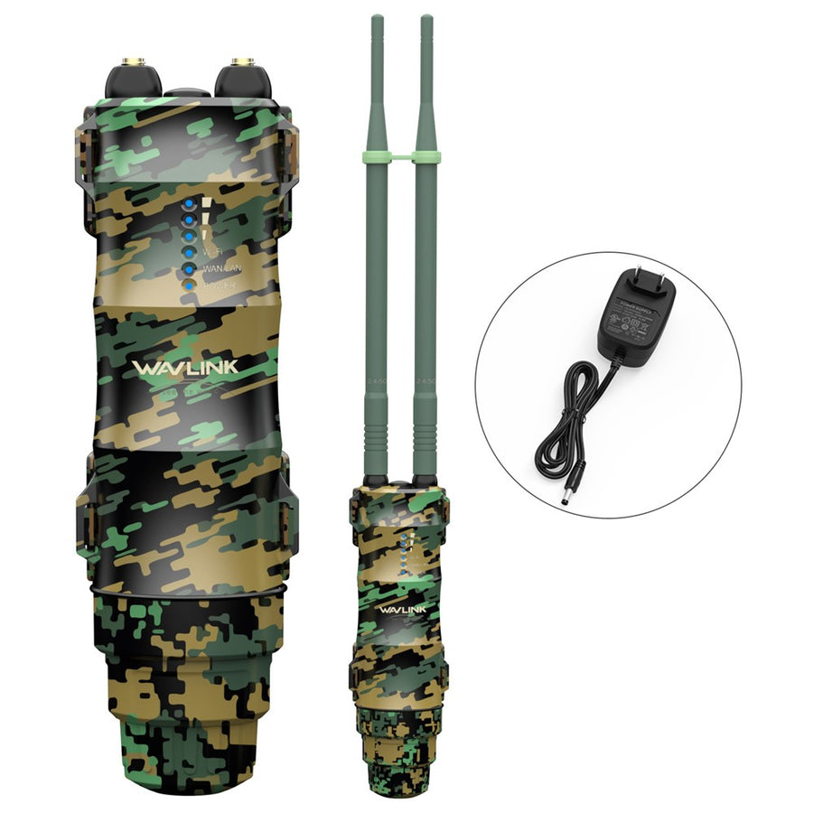 WAVLINK WN570HA2 AC1200 Dual Band Wireless Router IP67 Waterproof Outdoor WiFi Extender with Poe