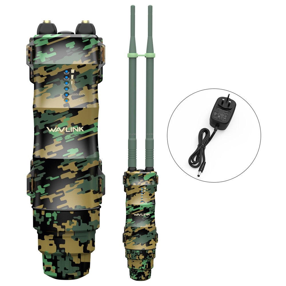 WAVLINK WN570HA2 AC1200 Dual Band Wireless Router IP67 Waterproof Outdoor WiFi Extender with Poe