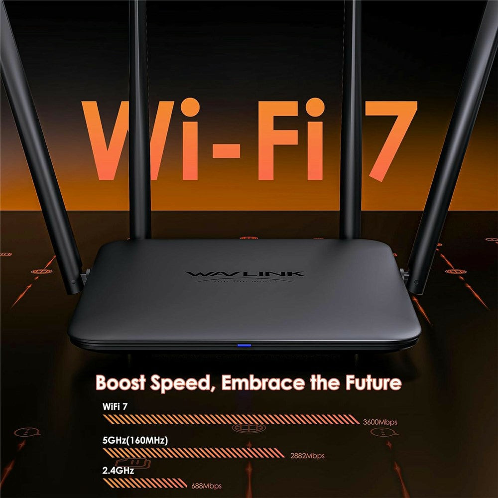 WAVLINK WN530BE1 2.4GHz / 5GHz Dual-Band Gaming Router Gigabit Ports Mesh / AP / Repeater Mode High-Speed WiFi Router