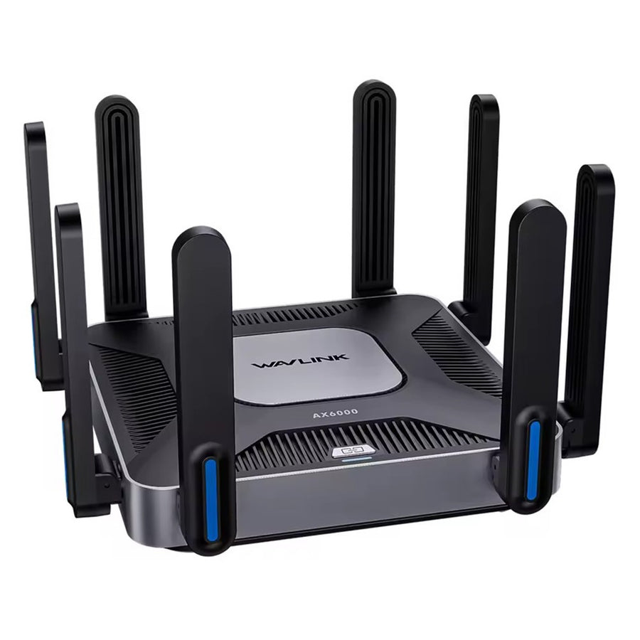 WAVLINK WN592AX6 AX6000 Dual Band WiFi 6 Router 2.5G Multi Gig Port Quad Core CPU for Home / Office