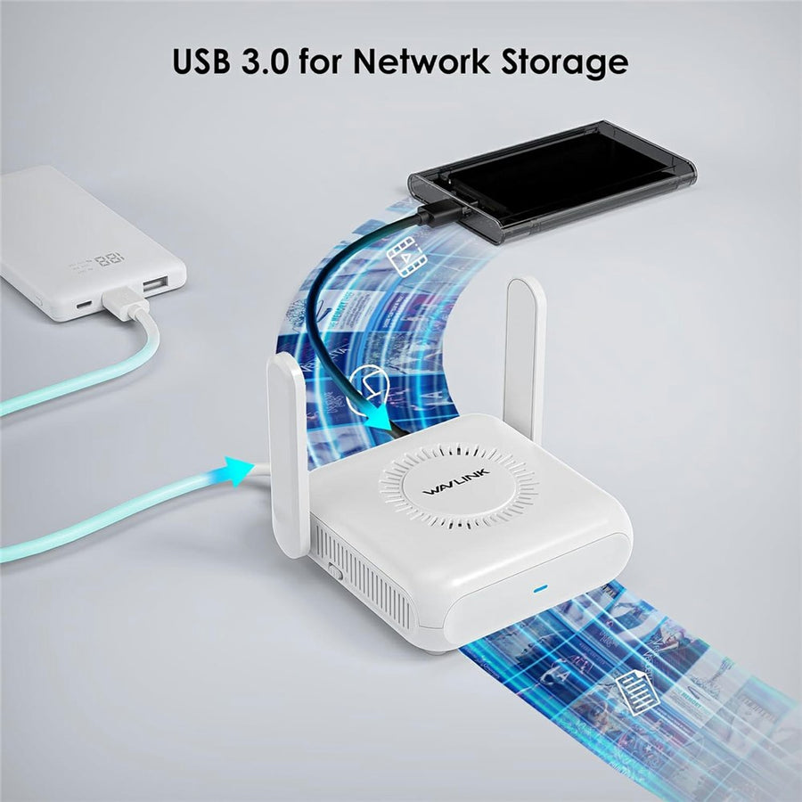WAVLINK AX3000 Dual Band WiFi 6 Travel Router Home Office 160MHz MU-MIMO OFDMA VPN Router