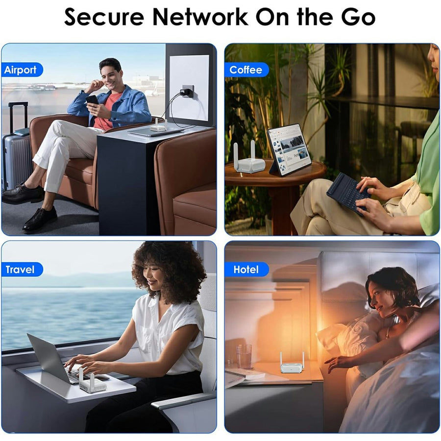 WAVLINK AX3000 Dual Band WiFi 6 Travel Router Home Office 160MHz MU-MIMO OFDMA VPN Router