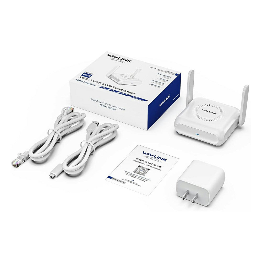 WAVLINK AX3000 Dual Band WiFi 6 Travel Router Home Office 160MHz MU-MIMO OFDMA VPN Router