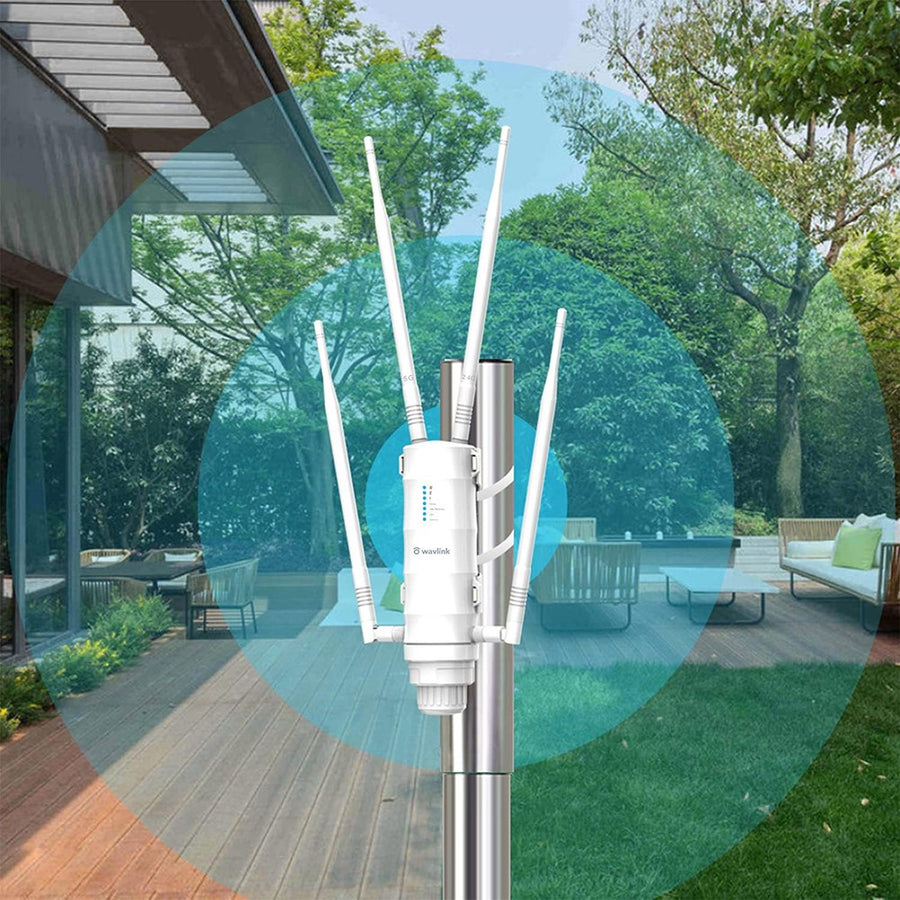WAVLINK WS-WN572HP3-A Outdoor WiFi Extender AC1200 Dual Band Weatherproof Wireless Router with PoE, Giga Ports