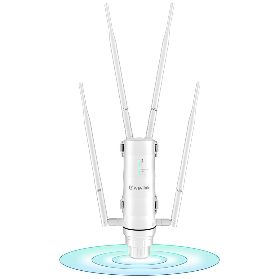 WAVLINK WS-WN572HG3-A AC1200 Outdoor WiFi Extender with POE Dual Band 2.4GHz / 5GHz Wireless Routers with 4x7dBi Antenna