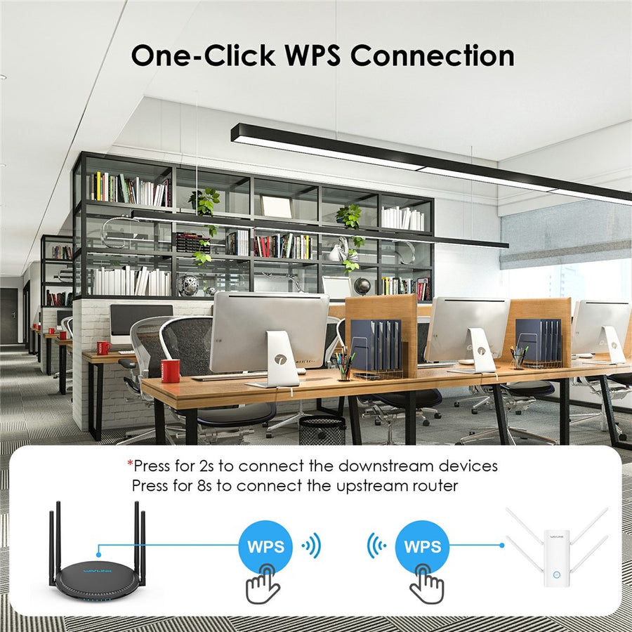 WAVLINK AX3000 2.4 / 5GHz WiFi6 Extender Repeater 1000Mbps WiFi Signal Booster Amplifier
