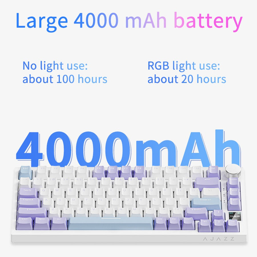 Ajazz AK820 Pro Wireless Mechanical Keyboard, Tri-Mode, 81 Keys, photo 12