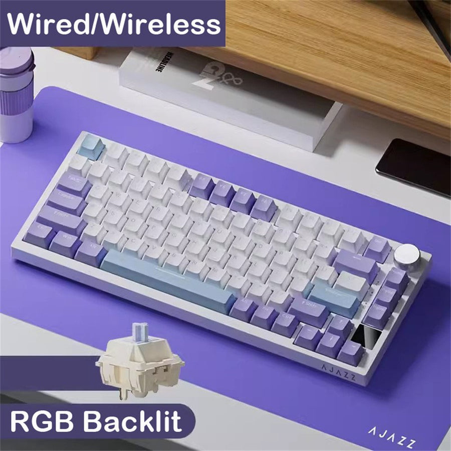 Ajazz AK820 Pro Wireless Mechanical Keyboard, Tri-Mode, 81 Keys, photo 3