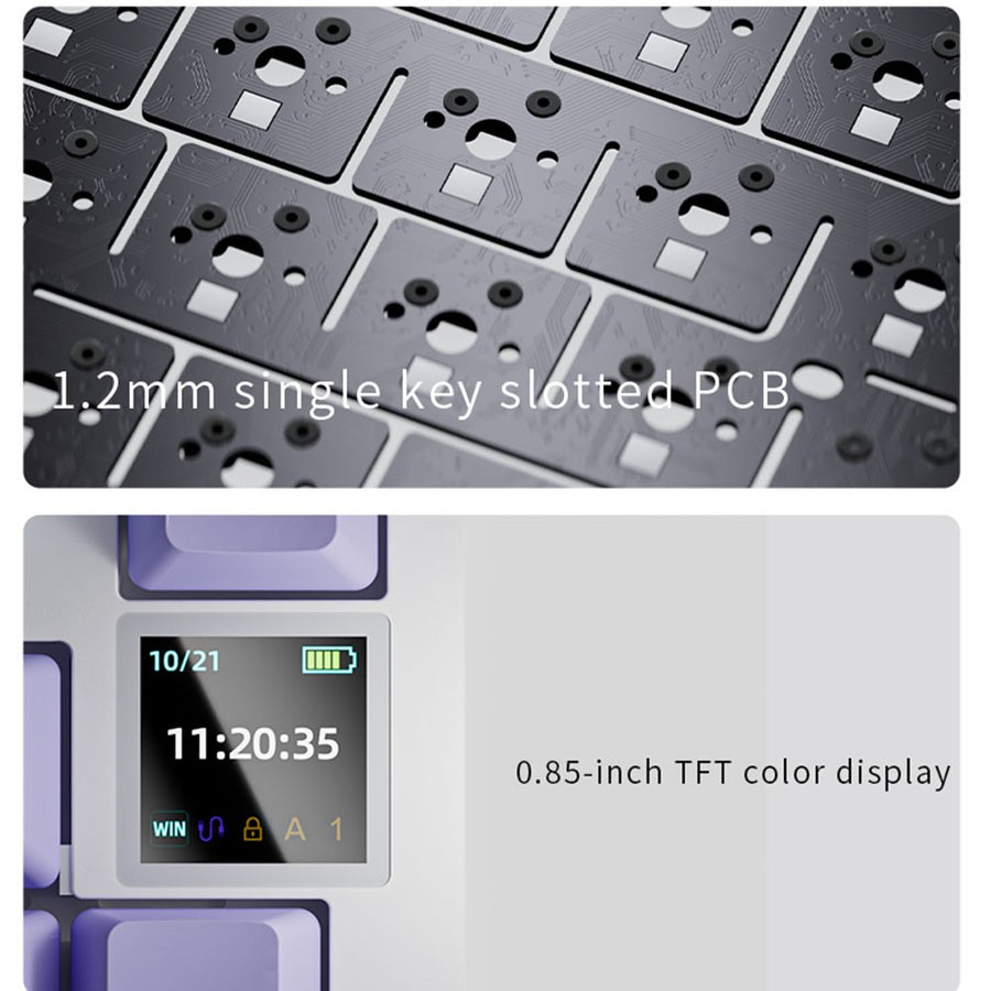 Ajazz AK820 Pro Wireless Mechanical Keyboard, Tri-Mode, 81 Keys, photo 7