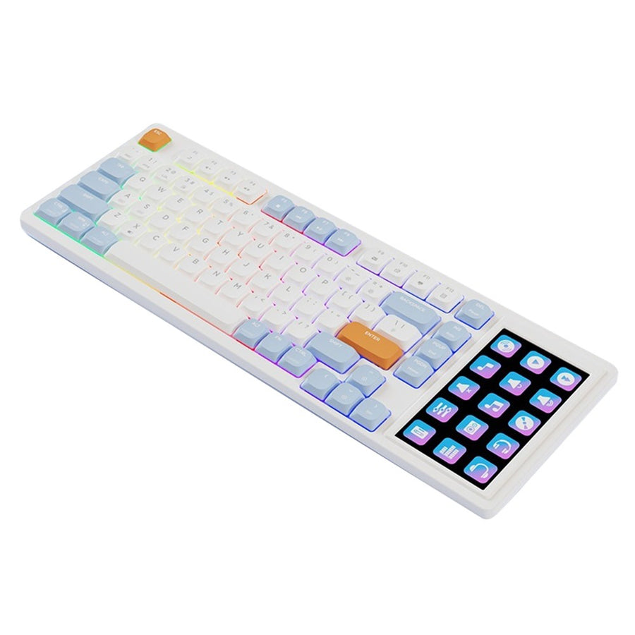 Ajazz AKP815 Wired Mechanical Keyboard, 4.95in LCD, Low Profile, photo 1