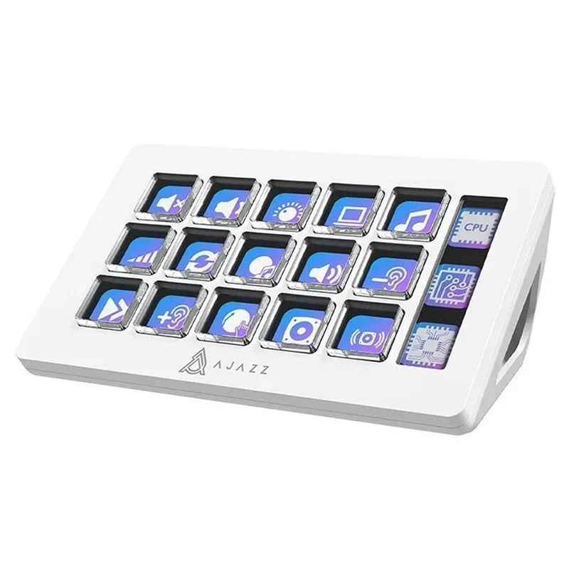 AJAZZ AKP153E Desktop Assistant Console Panel Custom Programming Intelligent Display 15 Keys Mini Keyboard
