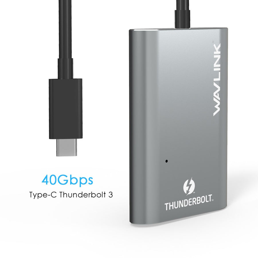 WAVLINK UTA21D Thunderbolt 3 Type-C to Dual DisplayPort Adapter DP 4K / 5K / 8K Video Display Converter