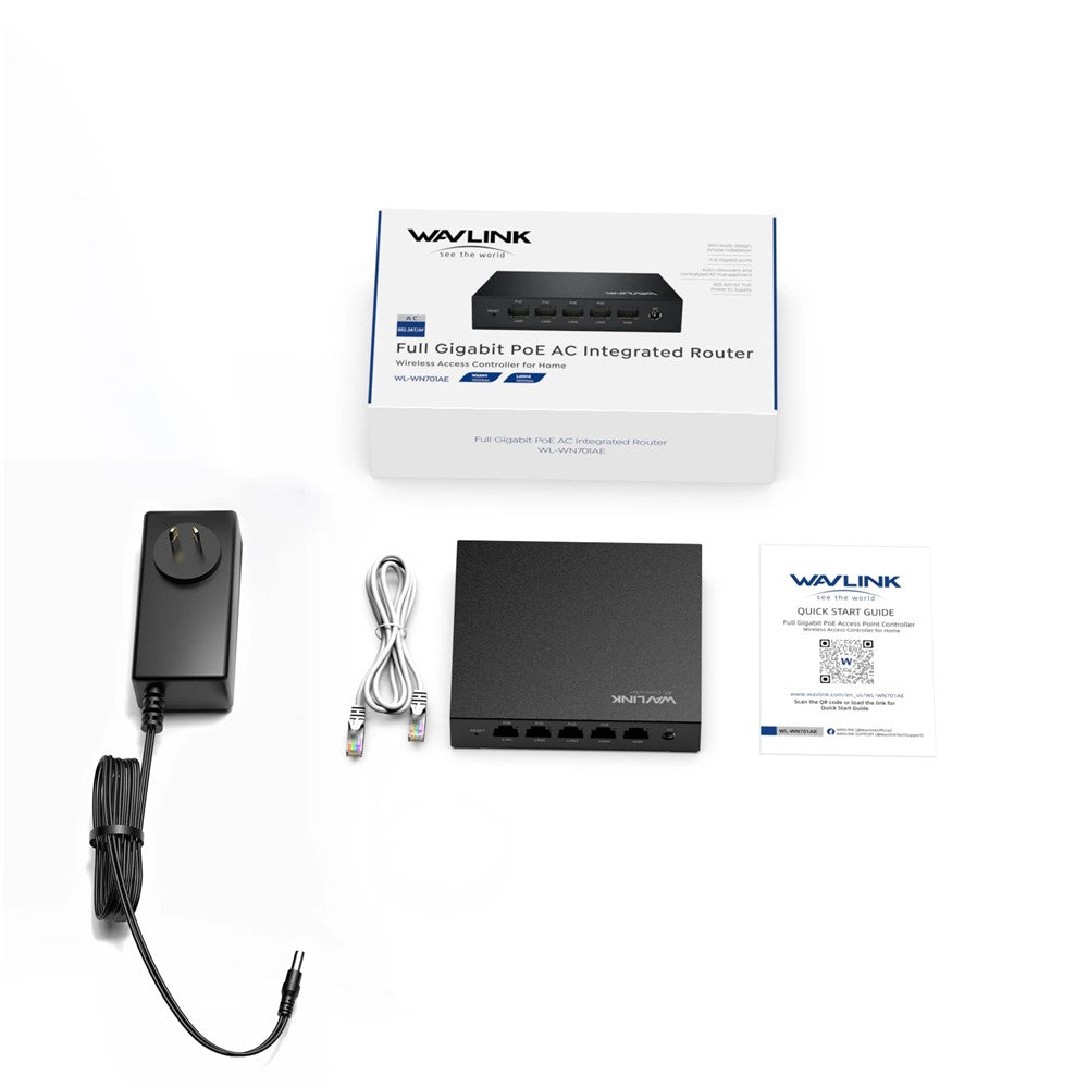 WAVLINK WN701AE 5-Port Gigabit Poe Switch IEEE 802.3AF / AT Auto-Discovery Centralized AP Management