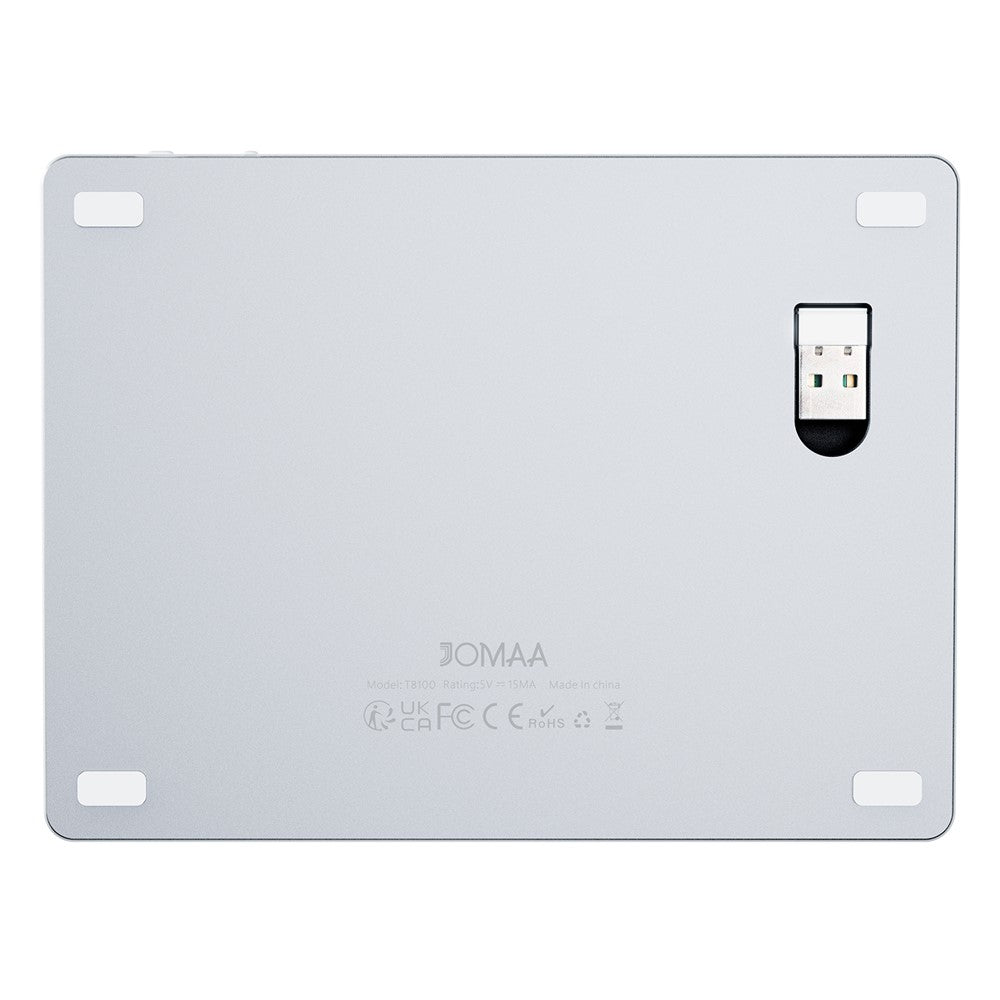 T8100 Tri-Mode Wireless Trackpad Bluetooth-compatible 2.4G USB-C Glass Multi-Gesture Touchpad for Windows Mac