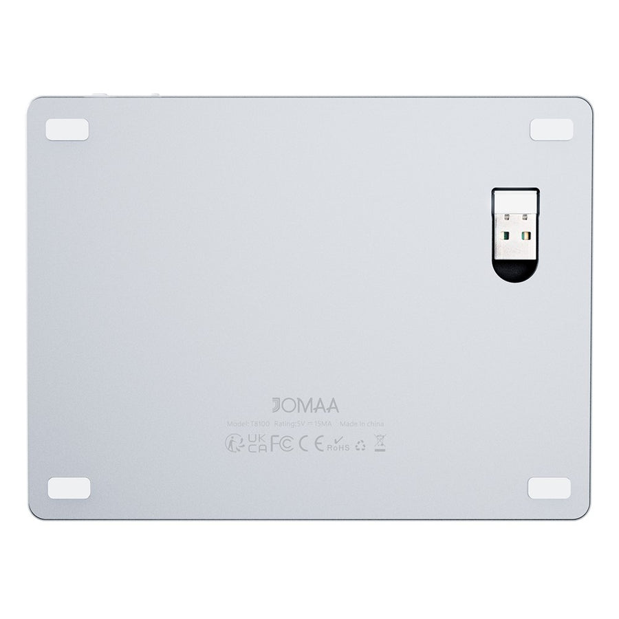 T8100 Tri-Mode Wireless Trackpad Bluetooth-compatible 2.4G USB-C Glass Multi-Gesture Touchpad for Windows Mac