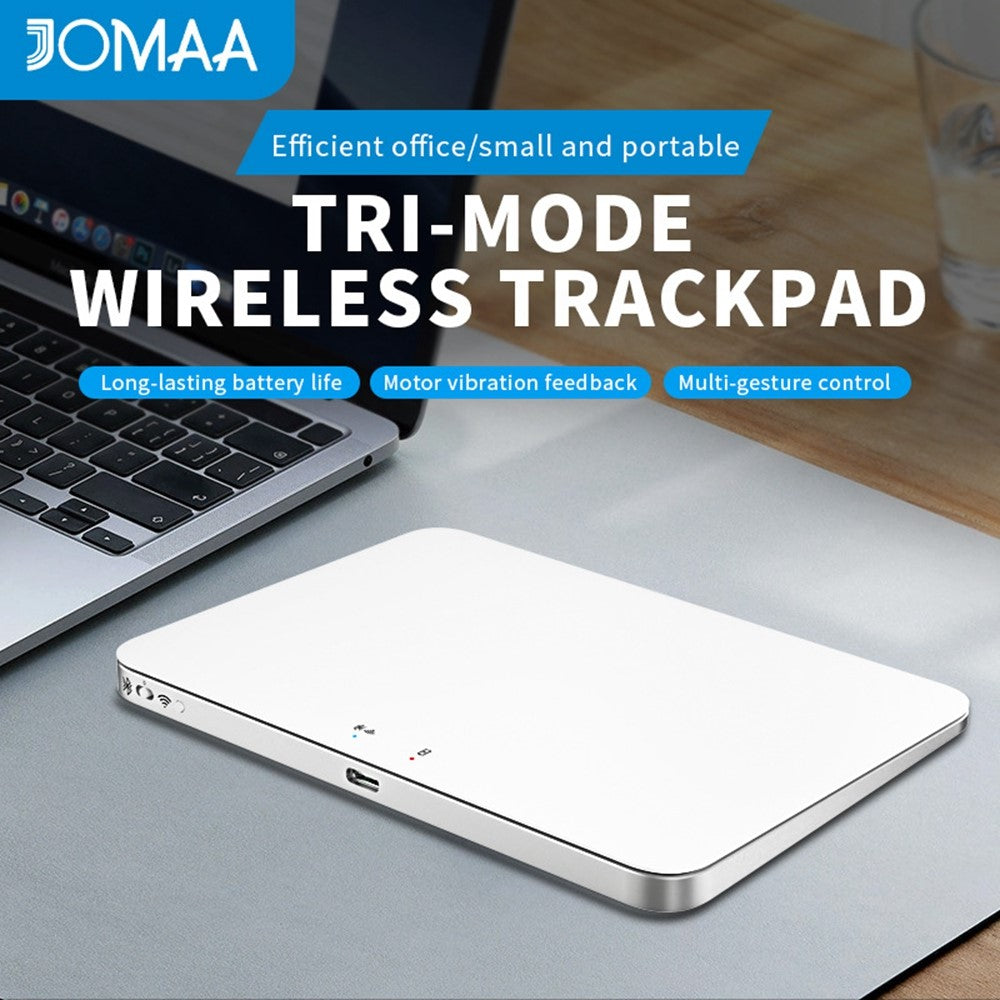 T8100 Tri-Mode Wireless Trackpad Bluetooth-compatible 2.4G USB-C Glass Multi-Gesture Touchpad for Windows Mac