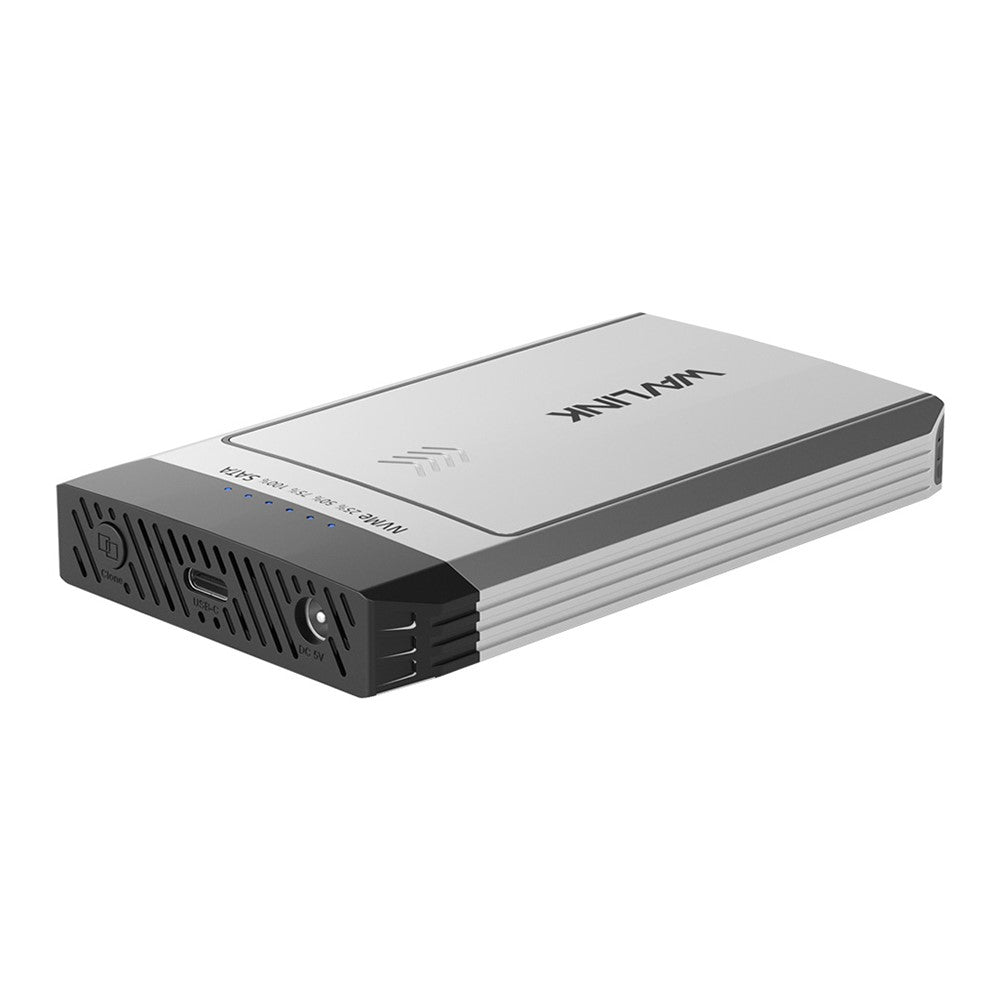 WAVLINK ST347 Dual Slot M.2 SSD Enclosure USB-C 3.2 Gen2 10Gbps One-Click Offline Clone For Data Migration  /  Backup