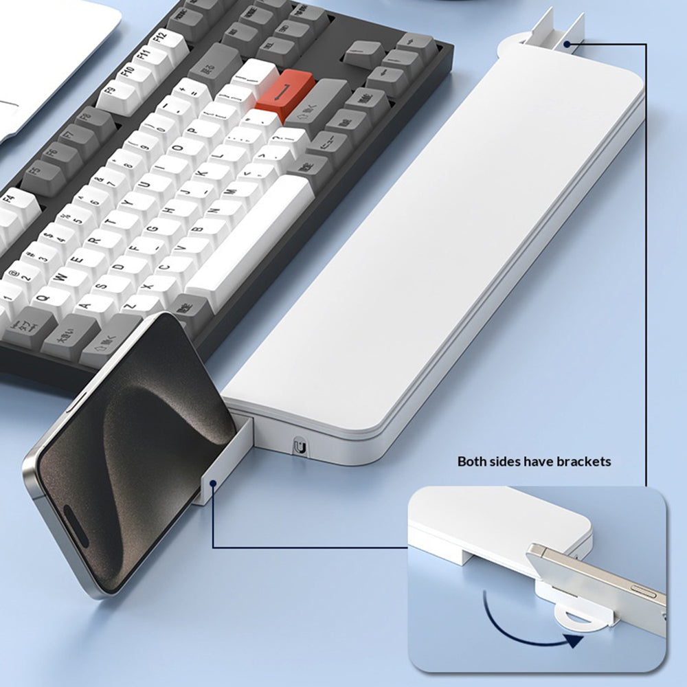 Multifunctional PU Leather Keyboard Wrist Rest Cleaning Kit Organizer Box for Phone/Camera/Earphones Cleaning Tools