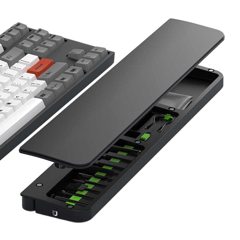 Multifunctional PU Leather Keyboard Wrist Rest Cleaning Kit Organizer Box for Phone/Camera/Earphones Cleaning Tools