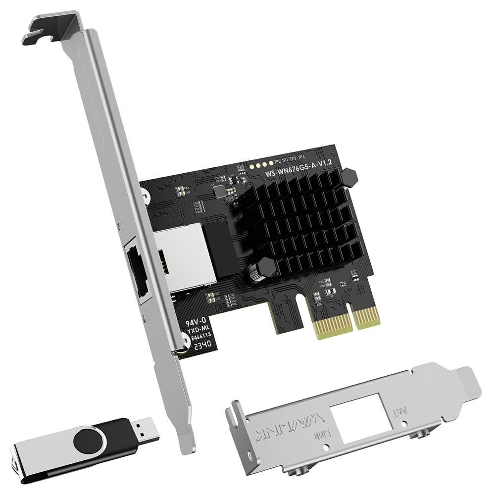 WAVLINK NWP003 5Gbps Pcie Network Card RTL8126 Chip RJ45 Ethernet Adapter