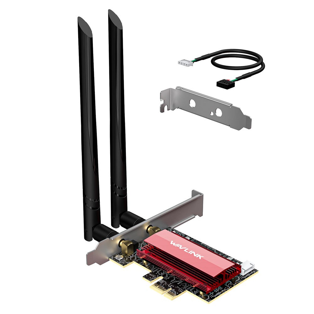 WAVLINK WL-WN685BE3-B WiFi 7 Tri-Band PCI-E Wireless Network Card BE8800 2.4GHz 5GHz 6GHz Bluetooth-Compatible 5.4 Adapter