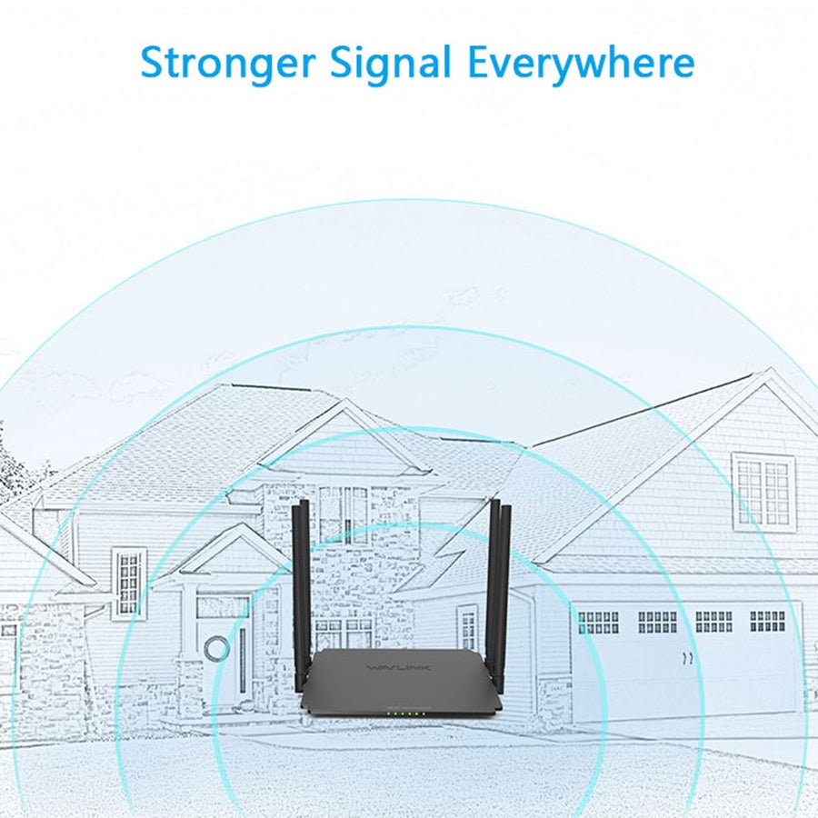 WAVLINK WS-WN532A3-B AC1200M Wireless Routers WPA2-PSK 300Mbps Dual Band Wireless Repeater with 4 Antennas