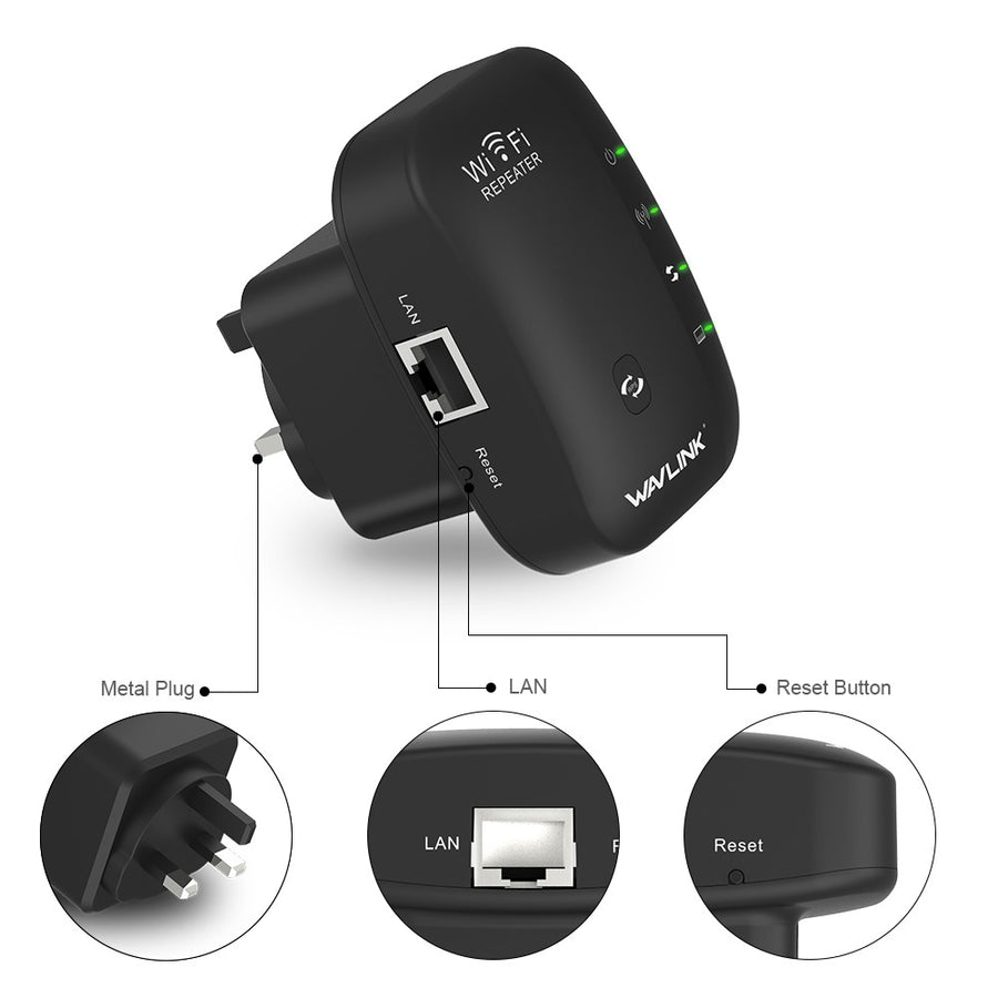 WAVLINK WN560N2 WPS Protection Amplifier WiFi Repeater 2.4G N300 WiFi Extension Repeater with 3dBi Internal Antenna