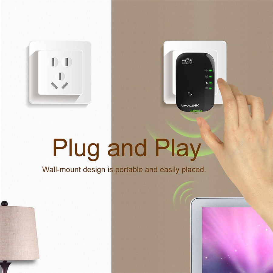 WAVLINK WN560N2 WPS Protection Amplifier WiFi Repeater 2.4G N300 WiFi Extension Repeater with 3dBi Internal Antenna