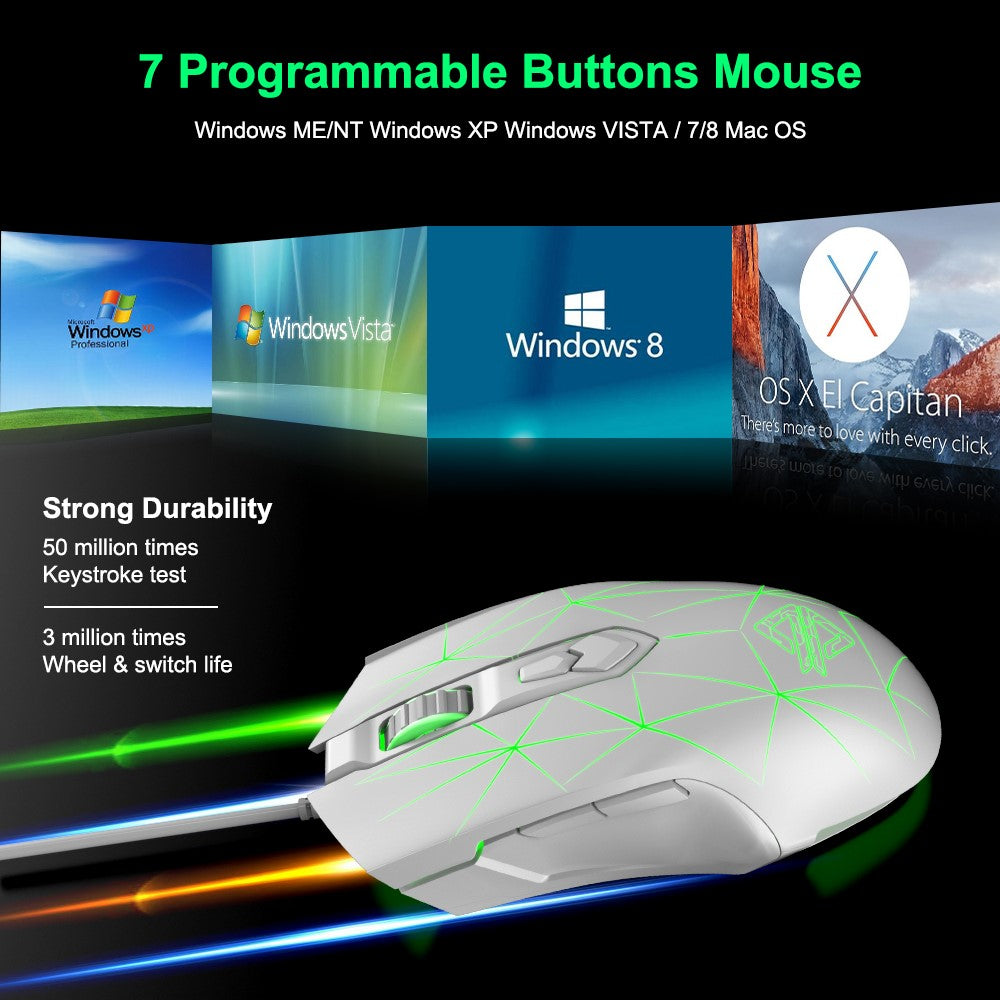 Ajazz AJ52 Star Wired Gaming Mouse for PC & Mac, 2500 DPI, RGB, photo 6