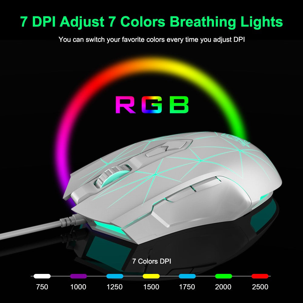 Ajazz AJ52 Star Wired Gaming Mouse for PC & Mac, 2500 DPI, RGB, photo 7