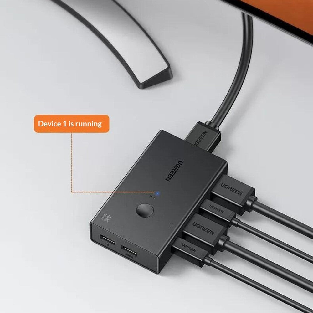 UGREEN CM607 4K KVM Switch | 30Hz, 2In1
