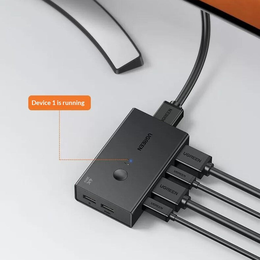 UGREEN CM607 4K KVM Switch | 30Hz, 2In1