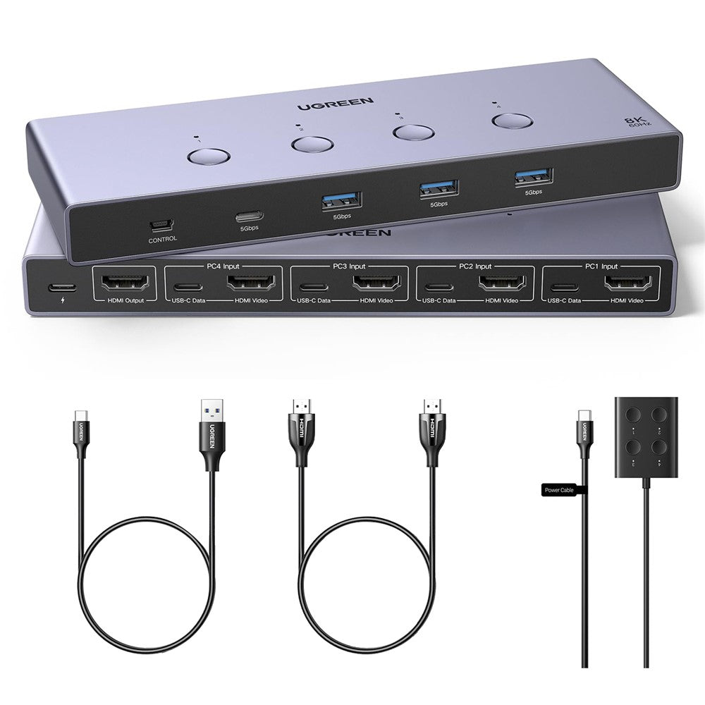 UGREEN AK701 4in1 KVM Switch | 8K, 60Hz