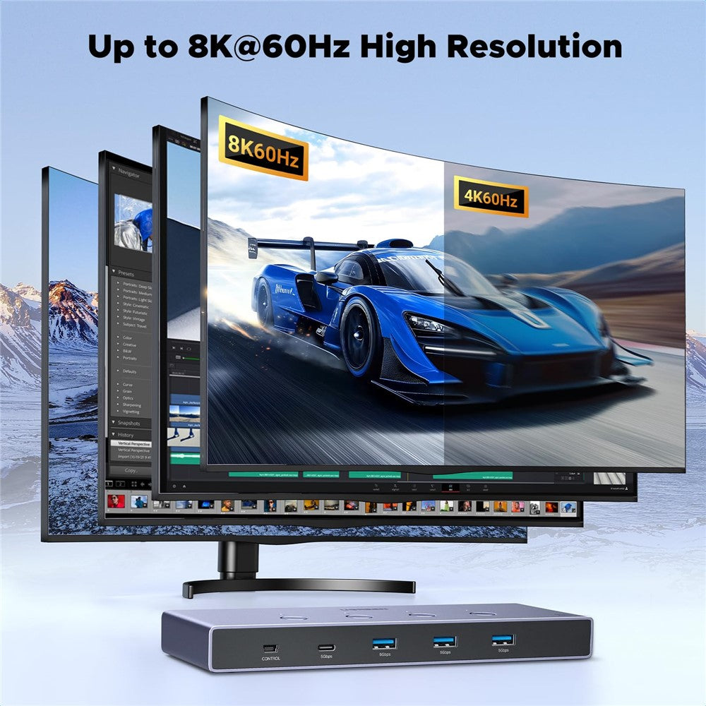 UGREEN AK701 4in1 KVM Switch | 8K, 60Hz