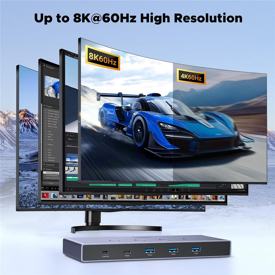 UGREEN AK701 4in1 KVM Switch | 8K, 60Hz