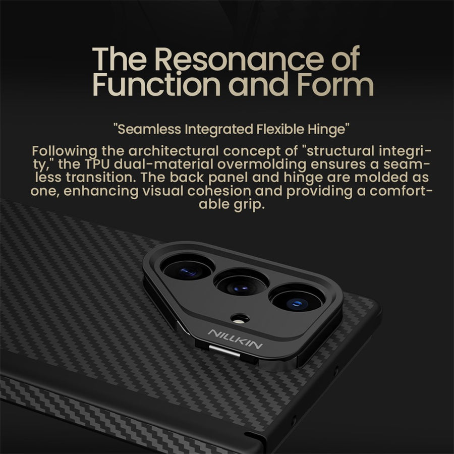 NILLKIN For Samsung Galaxy Z Fold7 5G Magnetic Case TPU + Aramid Fiber Lens Kickstand Phone Cover Precision Cutout