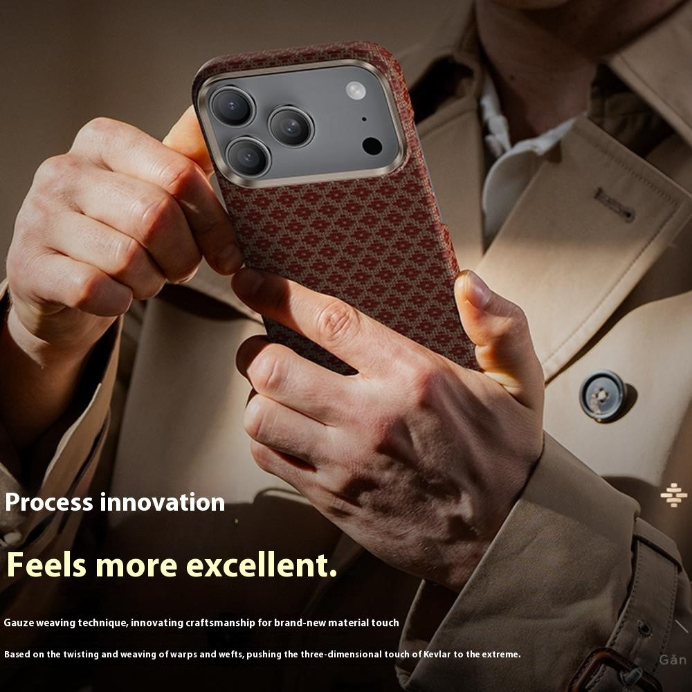 BENKS C1 For iPhone 17 Pro Case Aramid Fiber Woven Diamond Texture Phone Cover Compatible with MagSafe