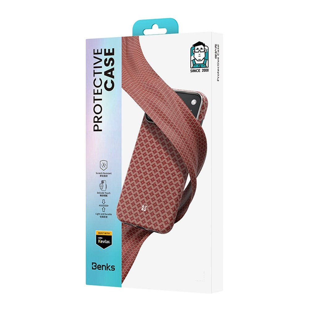 BENKS C1 For iPhone 17 Pro Case Aramid Fiber Woven Diamond Texture Phone Cover Compatible with MagSafe