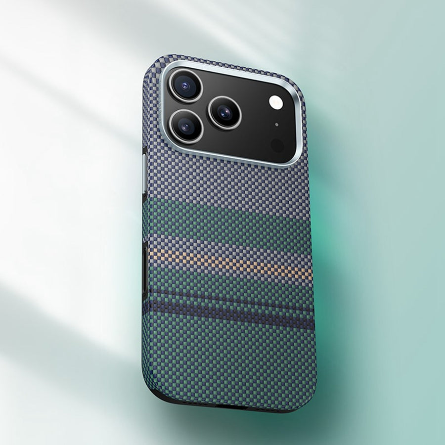 BENKS For iPhone 17 Pro Magnetic Case Aramid Fiber Fiber Phone Back Cover Floating Weave Design