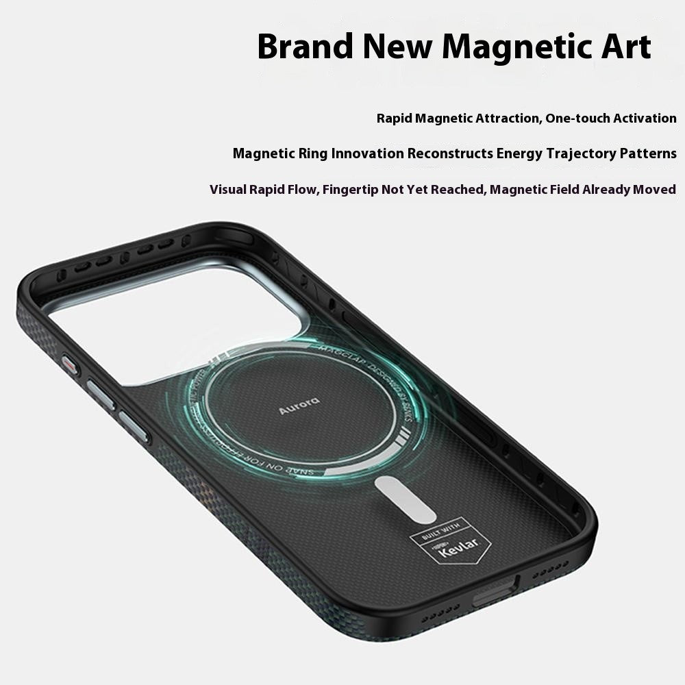 BENKS For iPhone 17 Pro Magnetic Case Aramid Fiber Fiber Phone Back Cover Floating Weave Design