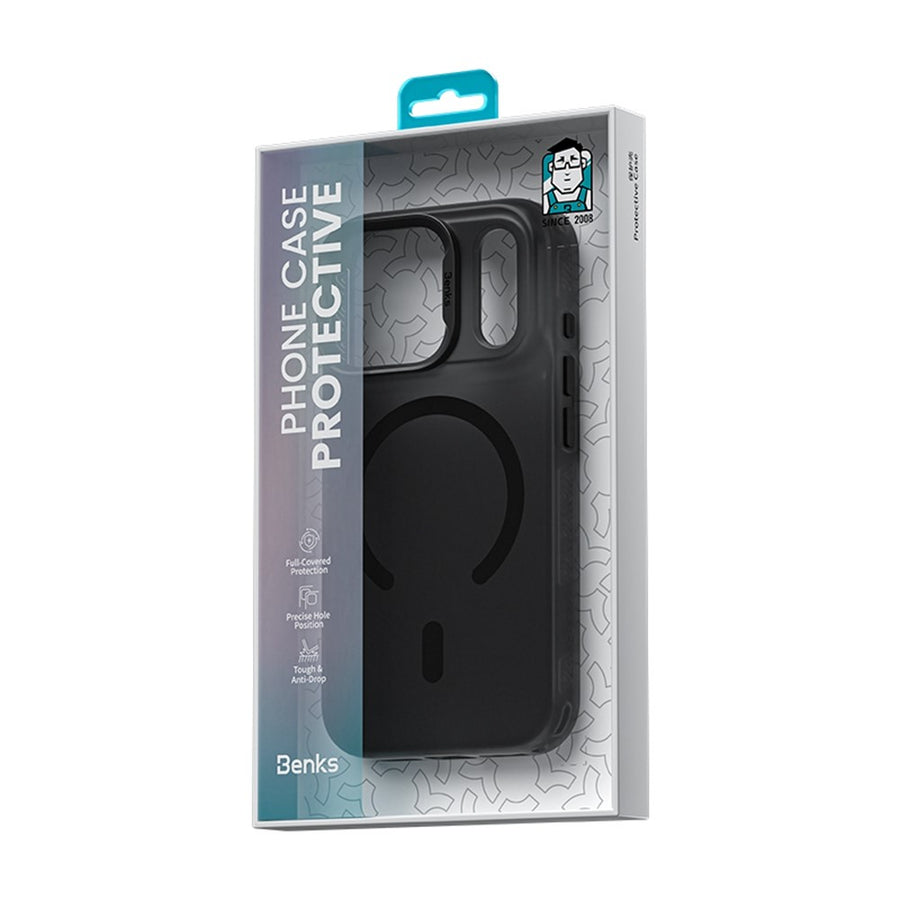 BENKS For iPhone 17 Pro Case PC + TPU Matte Magnetic Phone Cover Compatible with MagSafe