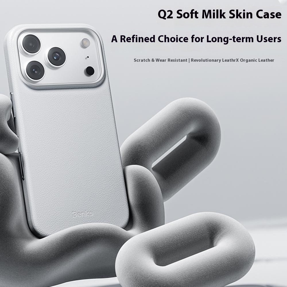 BENKS Q2 For iPhone 17 Pro Max Mircrofiber Leather + PC + Silicone Phone Case Compatible with MagSafe