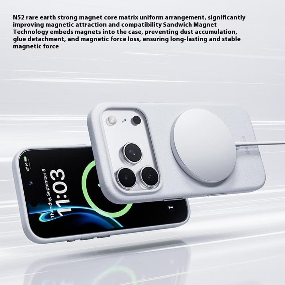 BENKS Q2 For iPhone 17 Pro Max Mircrofiber Leather + PC + Silicone Phone Case Compatible with MagSafe