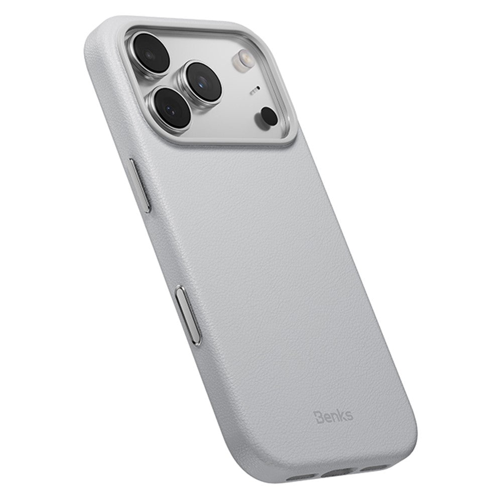 BENKS Q2 For iPhone 17 Pro Mircrofiber Leather + PC + Silicone Phone Case Compatible with MagSafe