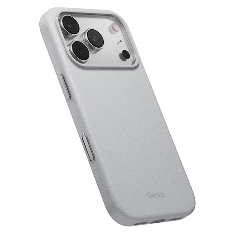 BENKS Q2 For iPhone 17 Pro Mircrofiber Leather + PC + Silicone Phone Case Compatible with MagSafe