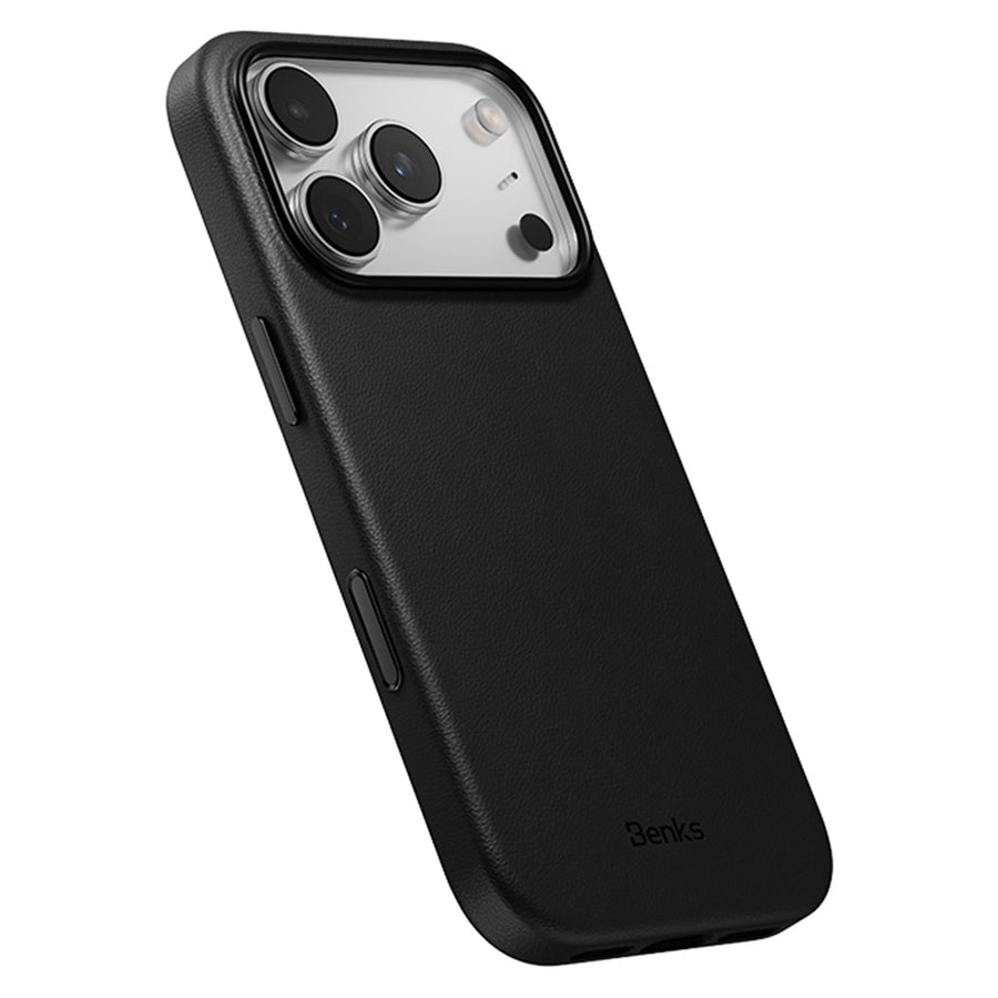 BENKS Q2 For iPhone 17 Pro Mircrofiber Leather + PC + Silicone Phone Case Compatible with MagSafe