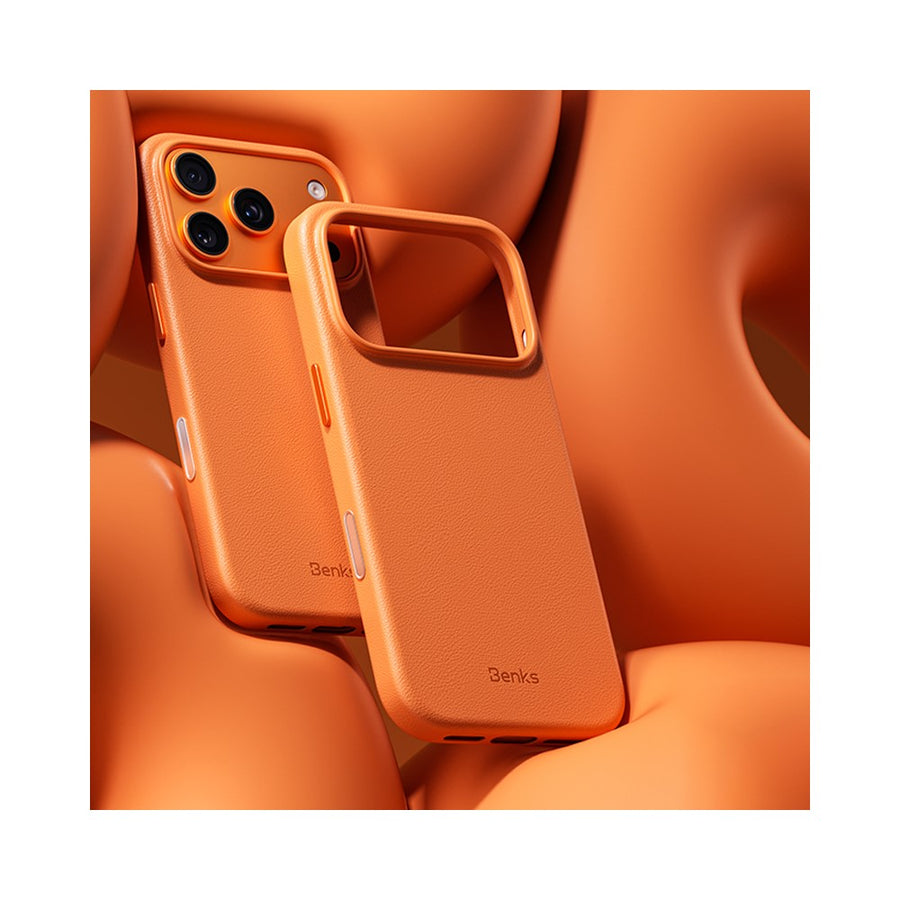 BENKS Q2 For iPhone 17 Pro Mircrofiber Leather + PC + Silicone Phone Case Compatible with MagSafe