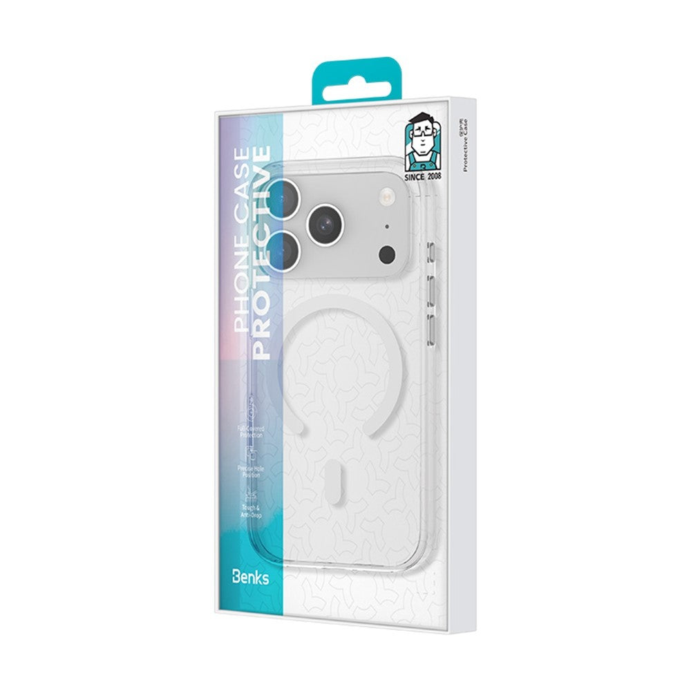 BENKS For iPhone 17 Pro Magnetic Case TPU PC Clear Phone Cover Compatible with MagSafe